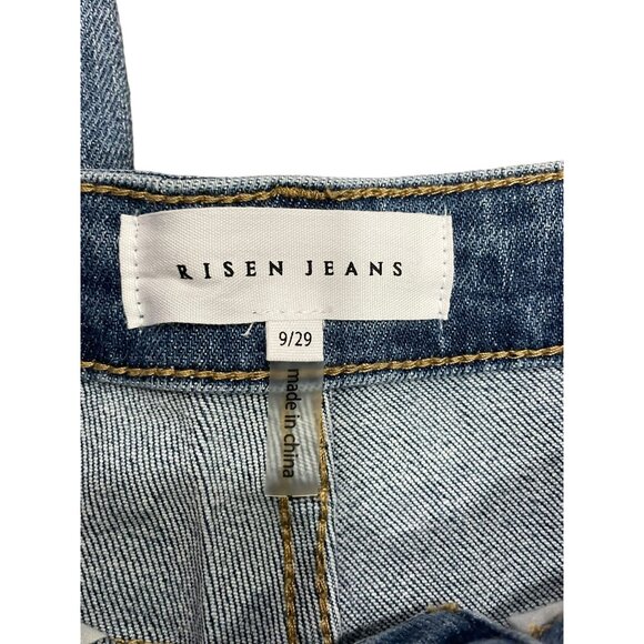 Risen Medium‎ Blue High Rise Girl Friend Capri Jeans - Picture 5 of 5
